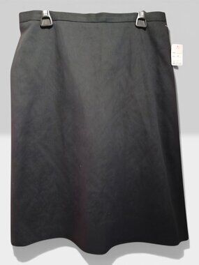 Vintage Moschino Cheap and Chic Skirt US 6 Black Cotton Stretch A-Line Italy Y2K